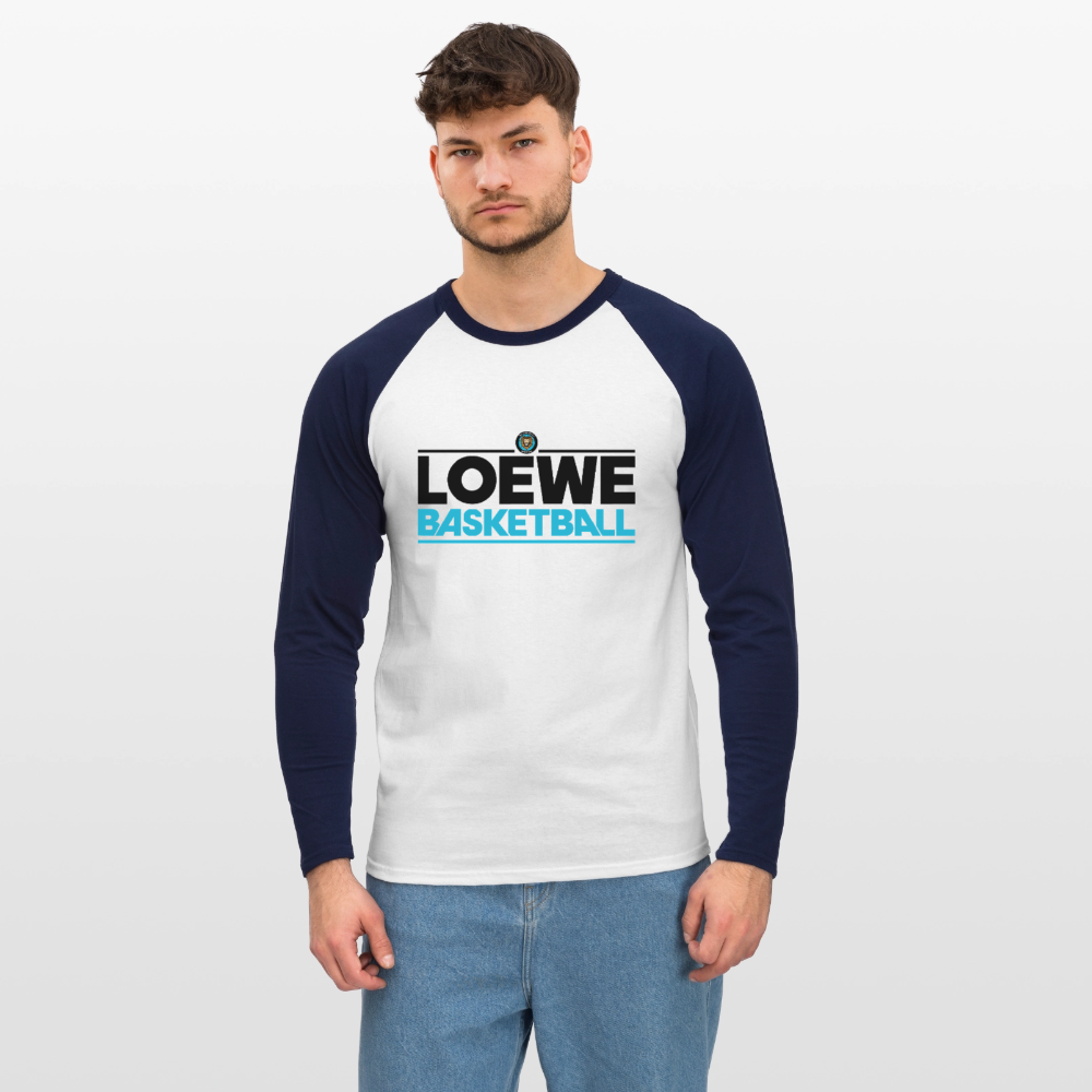 Männer Baseballshirt langarm - Weiß/Navy
