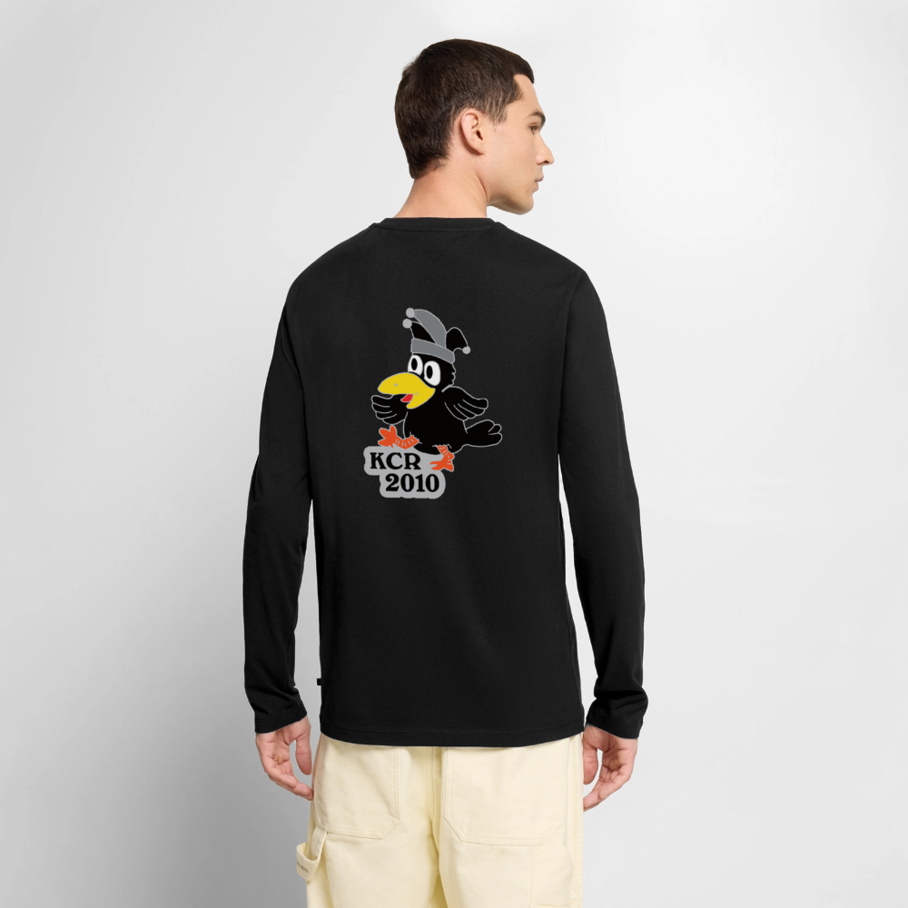 Männer Premium Bio Langarmshirt - Schwarz