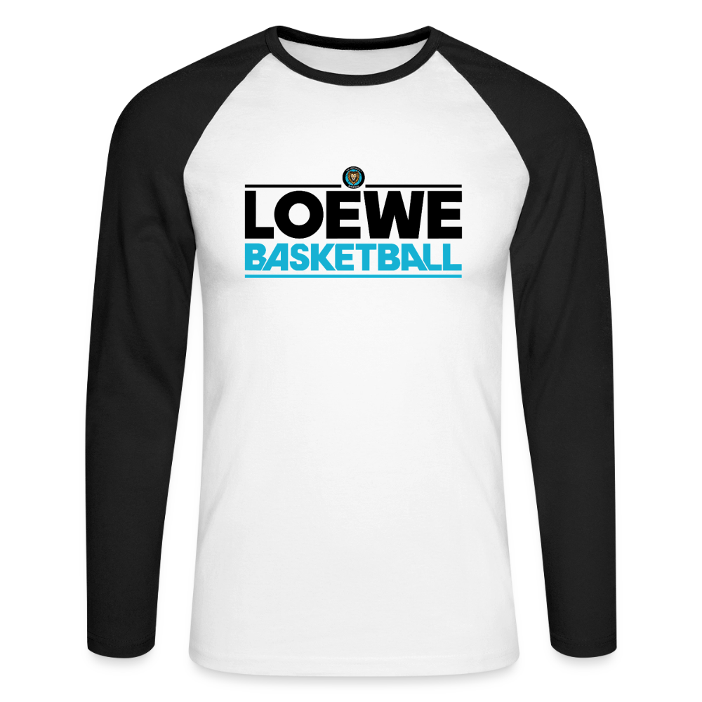Männer Baseballshirt langarm - Weiß/Schwarz