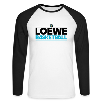 Männer Baseballshirt langarm - Weiß/Schwarz