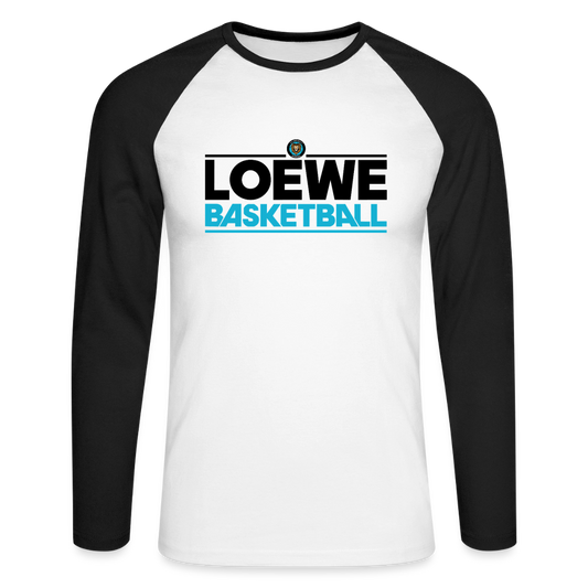 Männer Baseballshirt langarm - Weiß/Schwarz