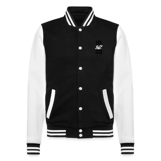 College-Sweatjacke - Schwarz/Weiß