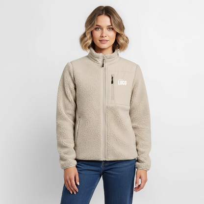 Relaxed Fit Unisex Sherpajacke von Stanley/Stella - Beige