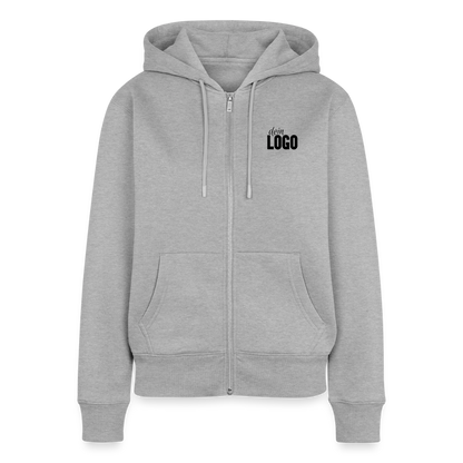 Frauen Premium Kapuzenjacke - Grau meliert
