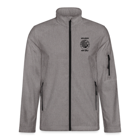 Unisex Softshelljacke, hellgrau - Grau meliert