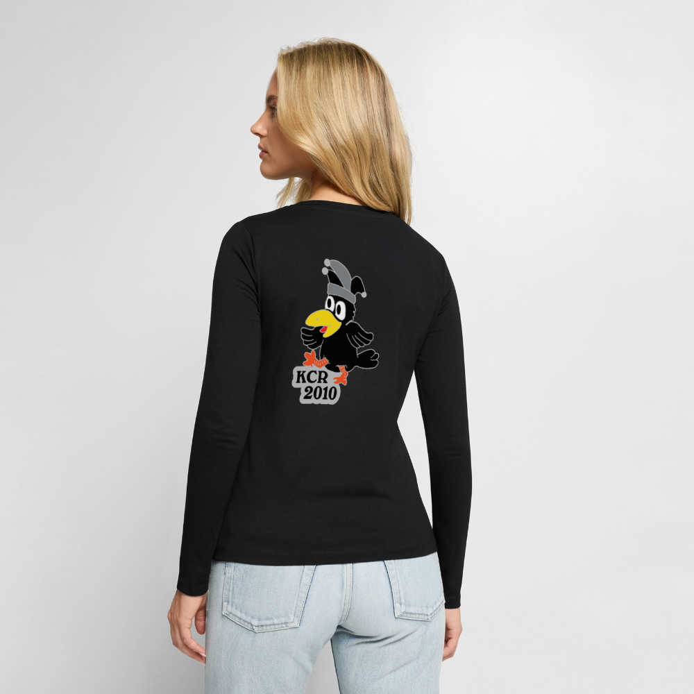 Frauen Premium Langarmshirt - Schwarz