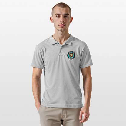 Männer Poloshirt - Grau meliert