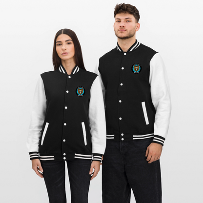 College-Sweatjacke - Schwarz/Weiß