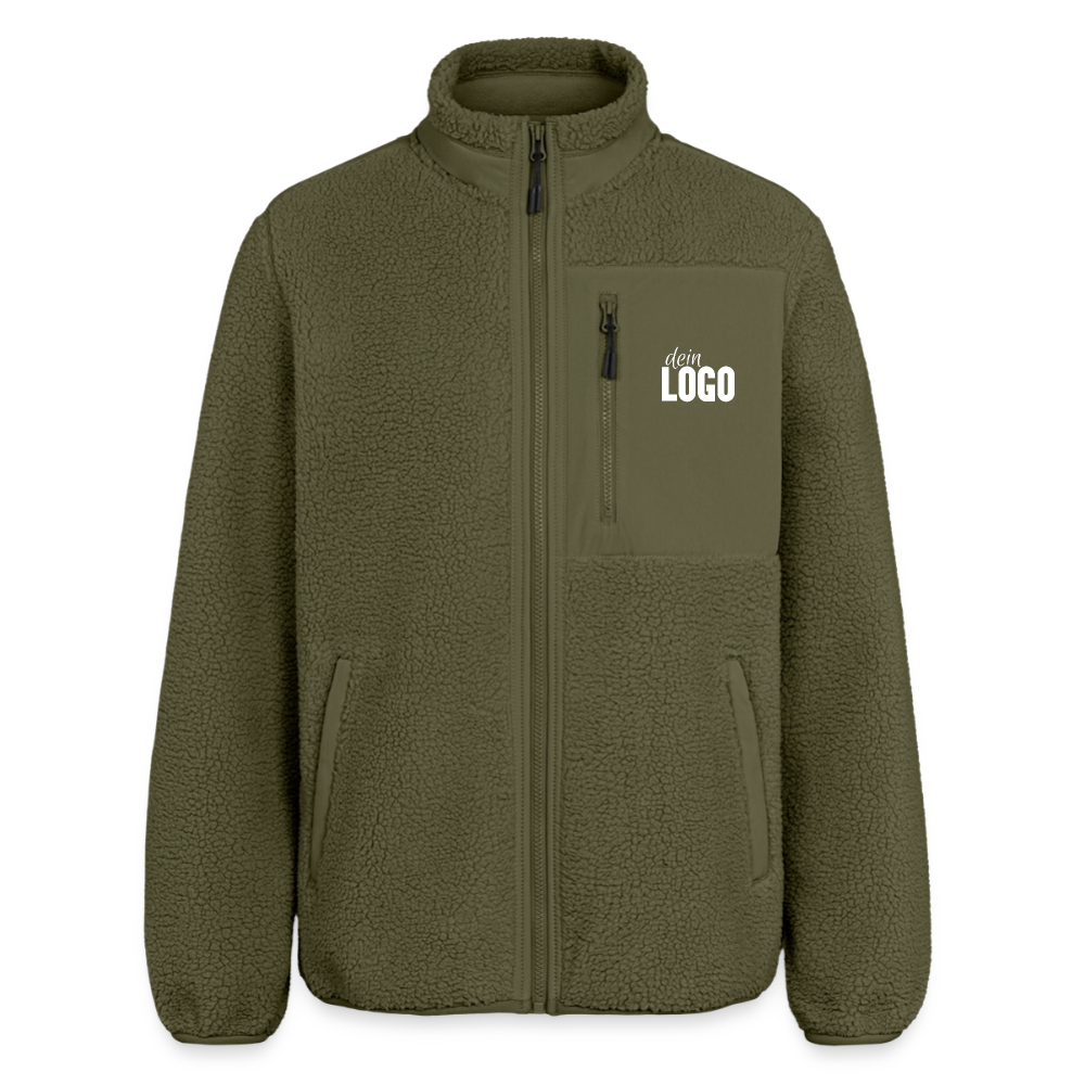 Relaxed Fit Unisex Sherpajacke - Khaki