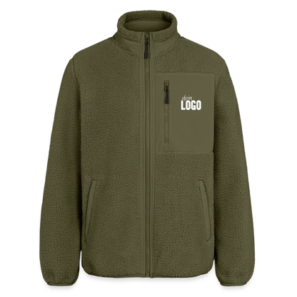 Relaxed Fit Unisex Sherpajacke - Khaki