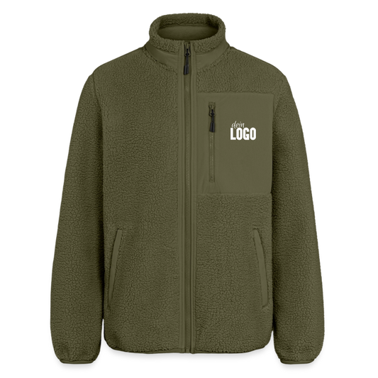 Relaxed Fit Unisex Sherpajacke - Khaki