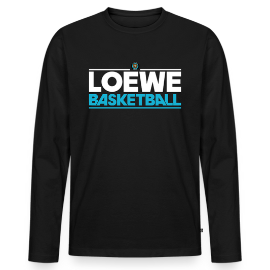 Männer Premium Bio Langarmshirt - Schwarz