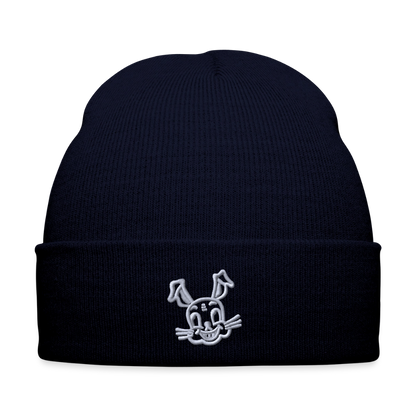 Bestickte Wintermütze - Navy