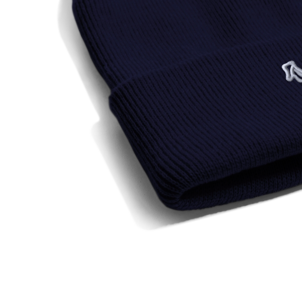 Bestickte Wintermütze - Navy