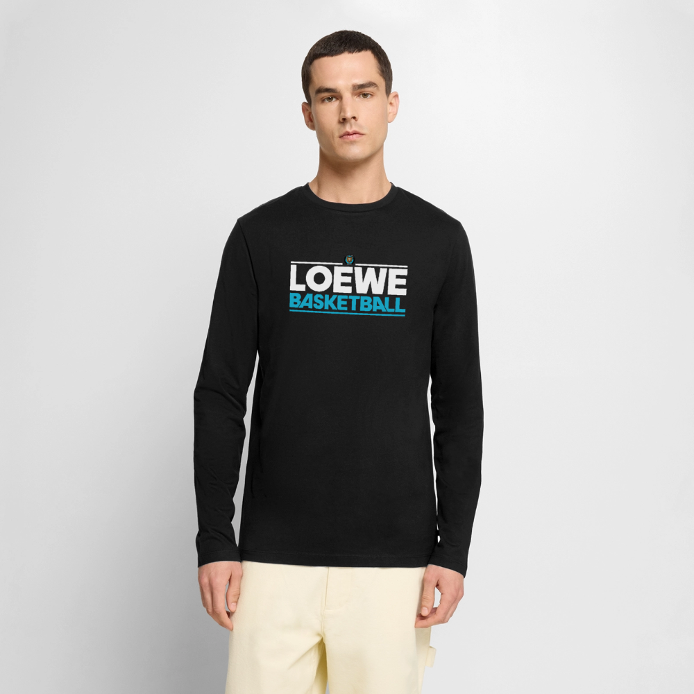 Männer Premium Bio Langarmshirt - Schwarz