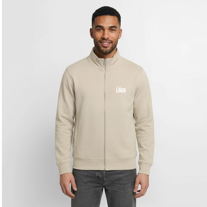 Unisex Organic Zip Sweatshirt - Cremebeige