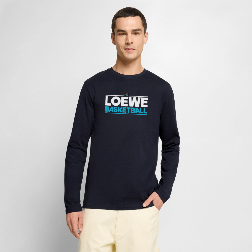Männer Premium Bio Langarmshirt - Navy