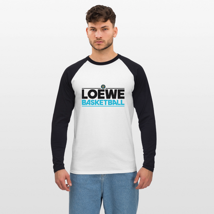 Männer Baseballshirt langarm - Weiß/Schwarz