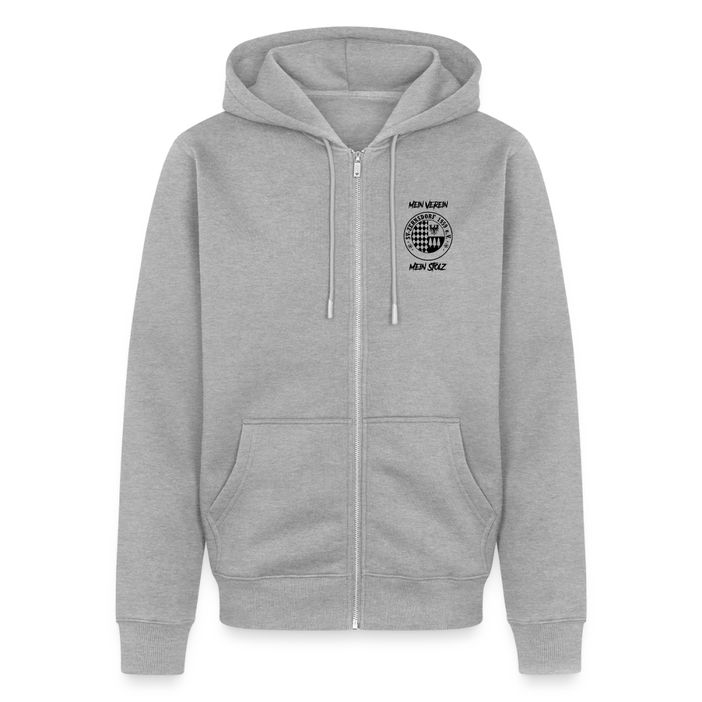 Männer Premium Kapuzenjacke - Grau meliert