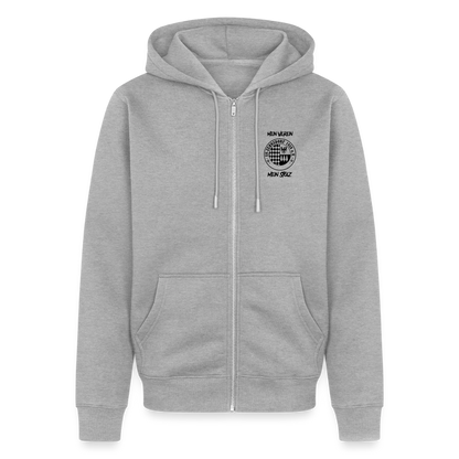 Männer Premium Kapuzenjacke - Grau meliert