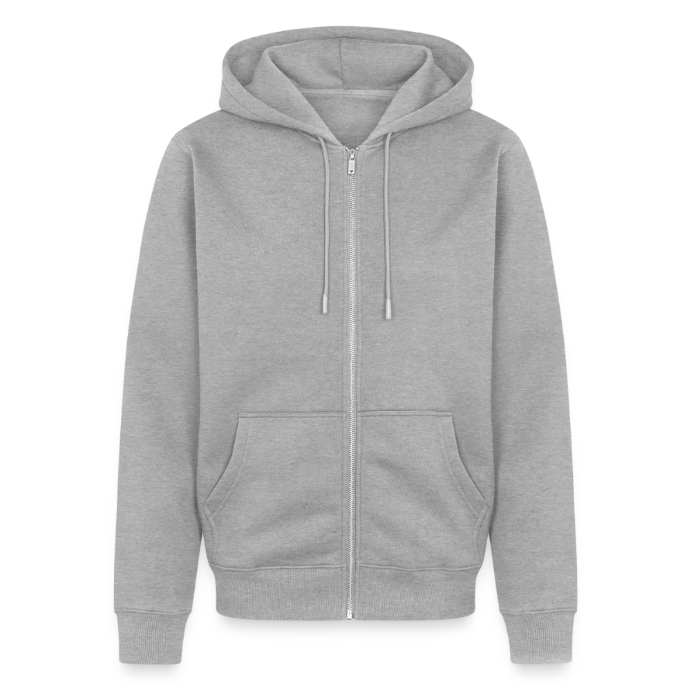 Männer Premium Kapuzenjacke - Grau meliert