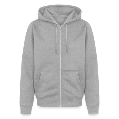 Männer Premium Kapuzenjacke - Grau meliert