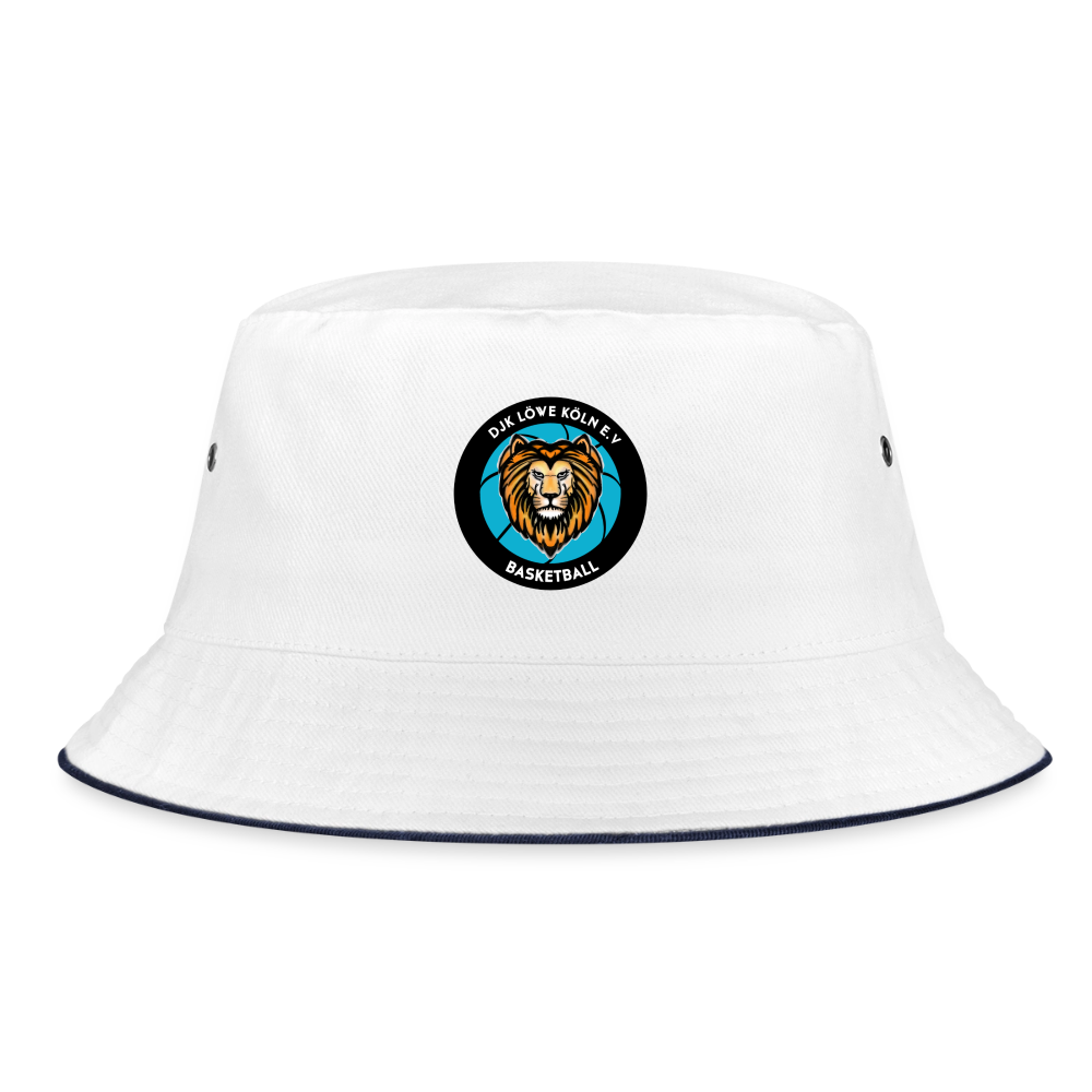 Bucket Hat - Weiß/Navy