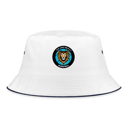 Bucket Hat - Weiß/Navy