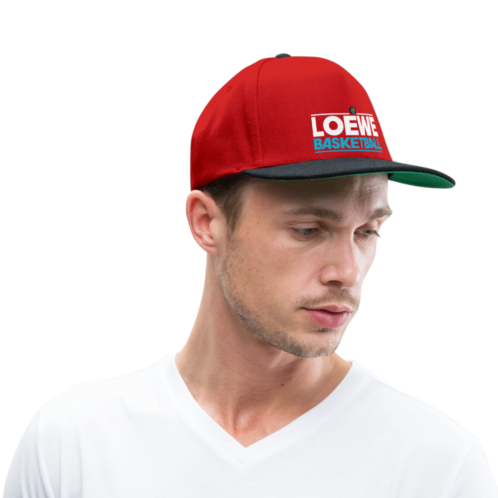 Snapback Cap - Rot/Schwarz