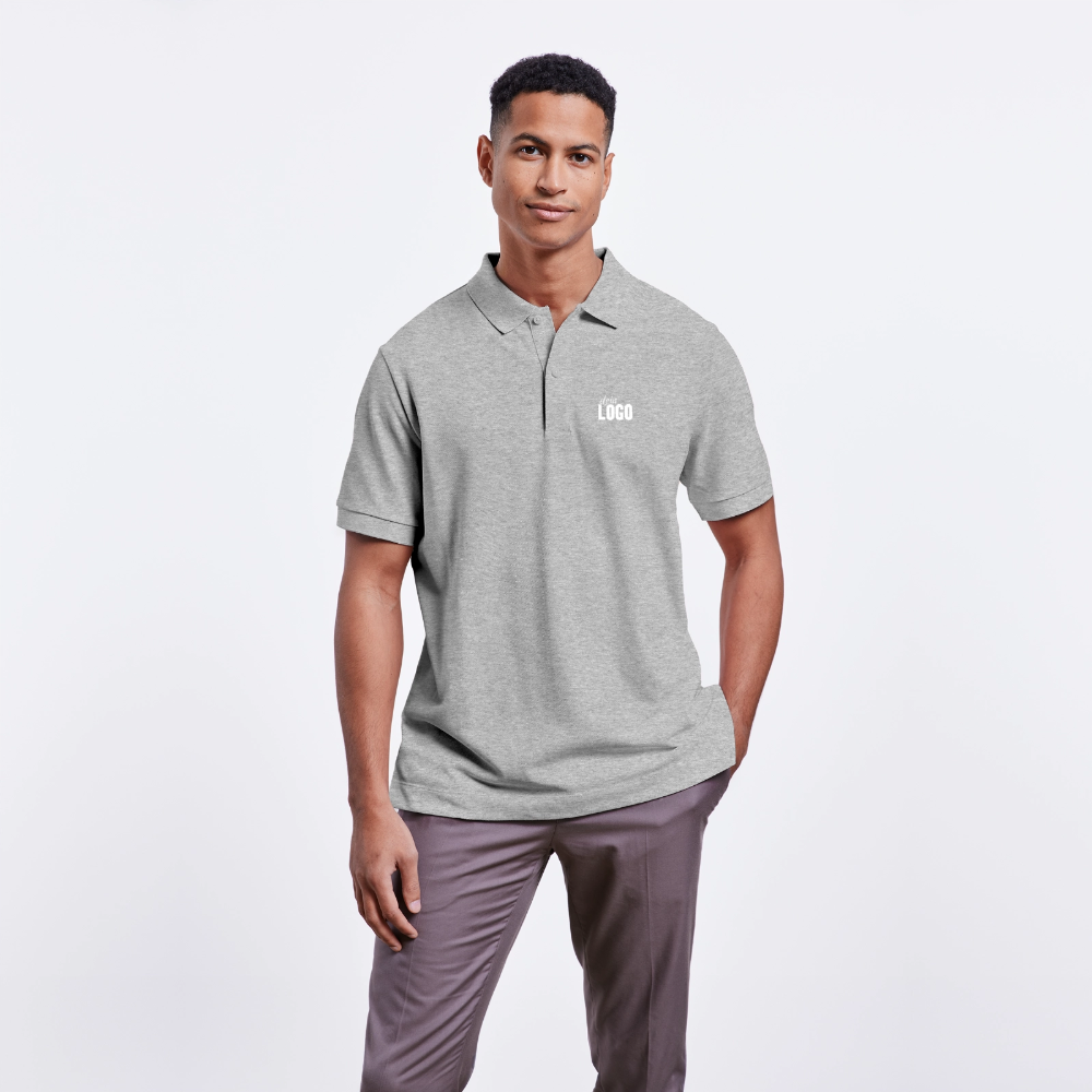 Unisex Bio-Poloshirt PREPSTER - Grau meliert