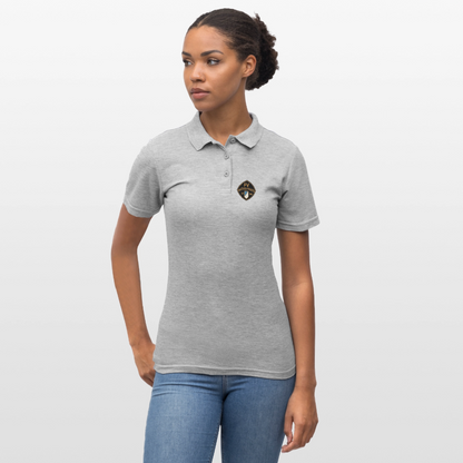 Frauen Polo Shirt - Grau meliert