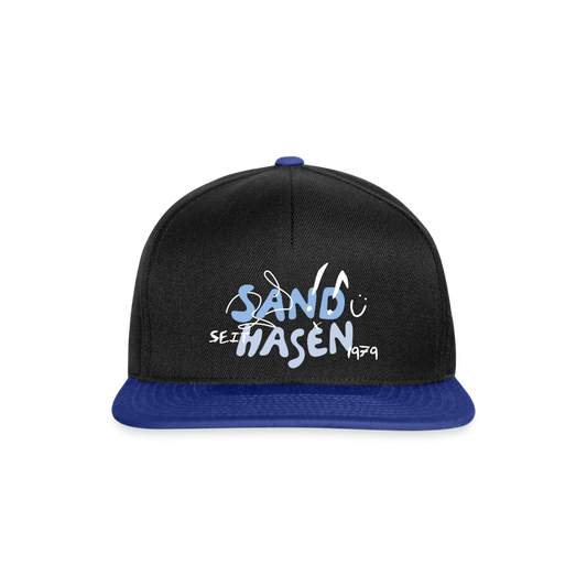Snapback Cap - Schwarz/Königsblau