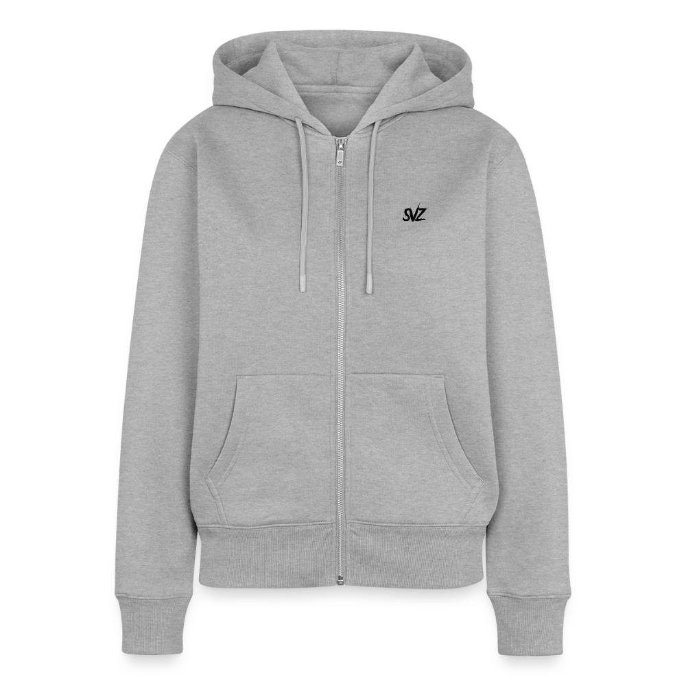 Frauen Premium Kapuzenjacke - Grau meliert