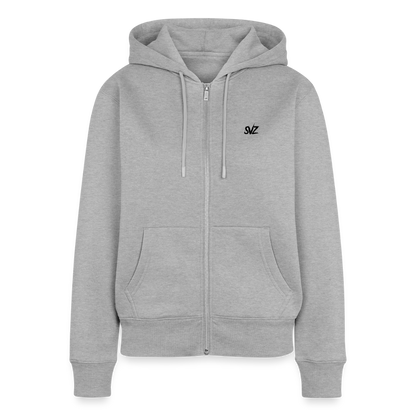 Frauen Premium Kapuzenjacke - Grau meliert