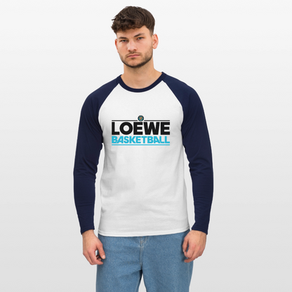 Männer Baseballshirt langarm - Weiß/Navy