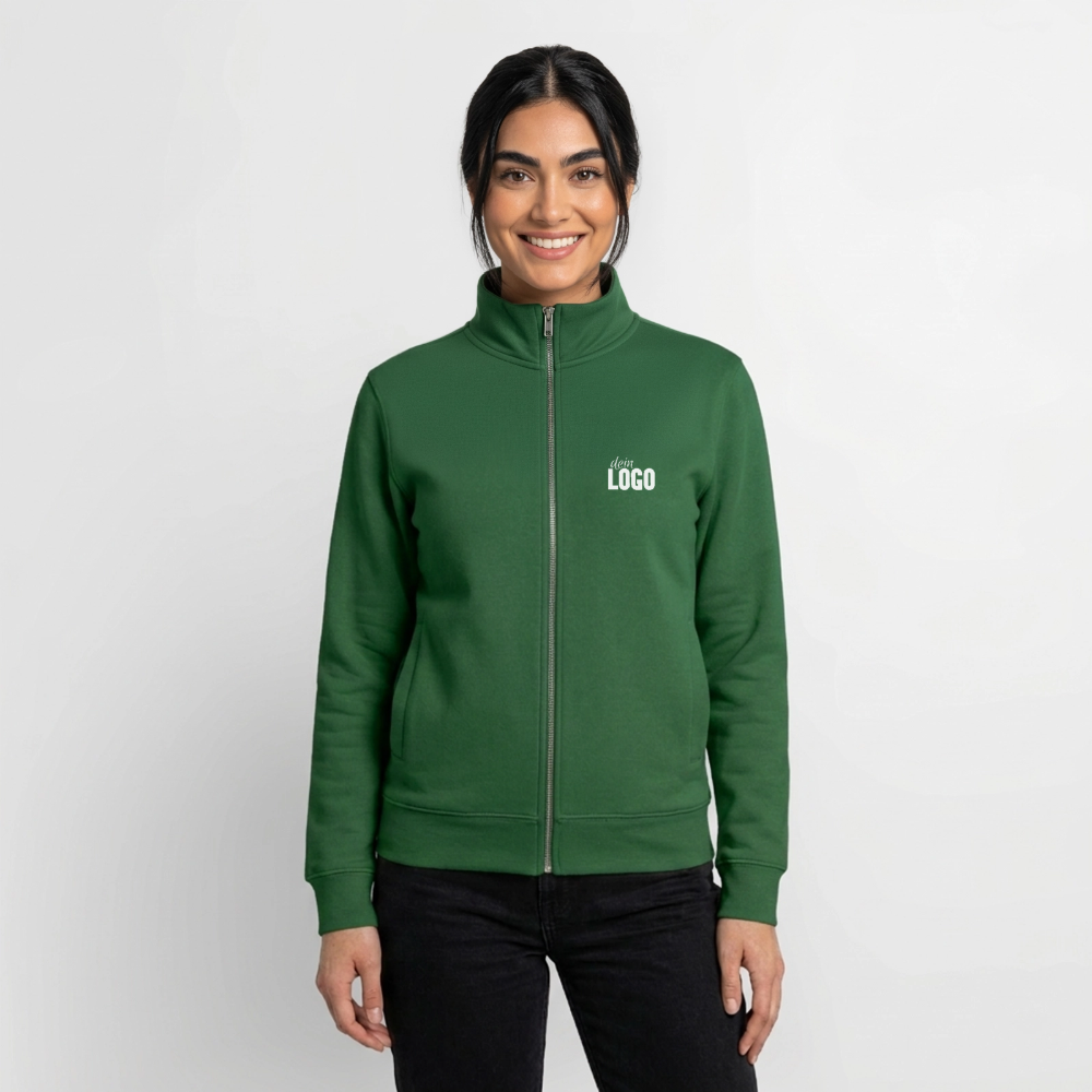 Unisex Organic Zip Sweatshirt - Flaschengrün