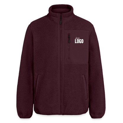 Relaxed Fit Unisex Sherpajacke von Stanley/Stella - Maroon