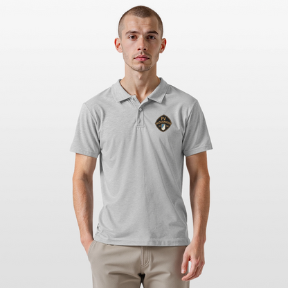 Männer Poloshirt - Grau meliert