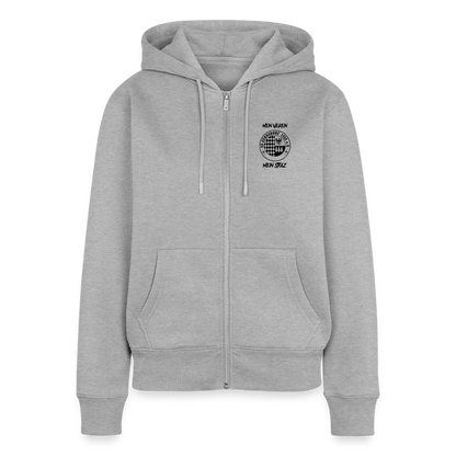 Frauen Premium Kapuzenjacke - Grau meliert
