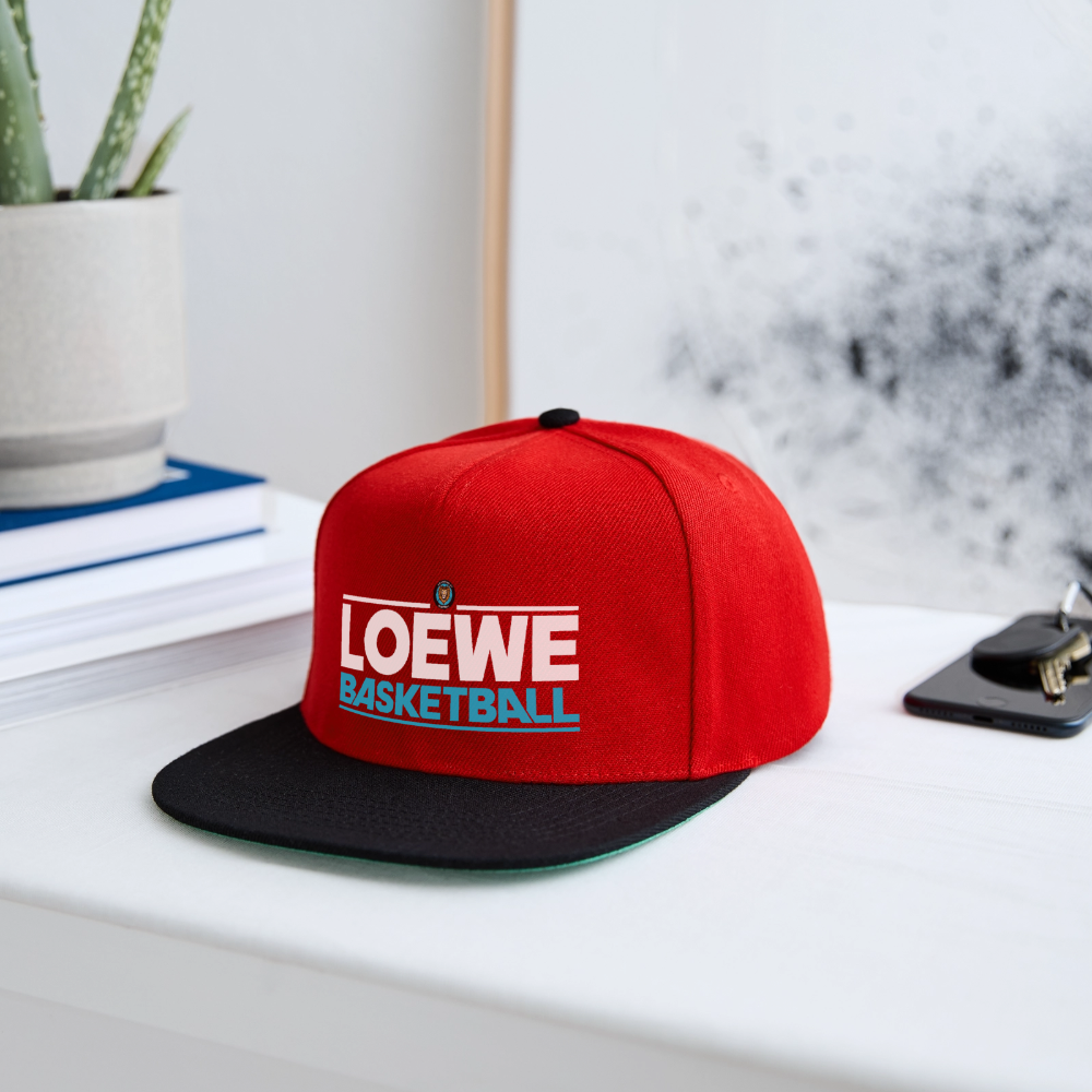 Snapback Cap - Rot/Schwarz