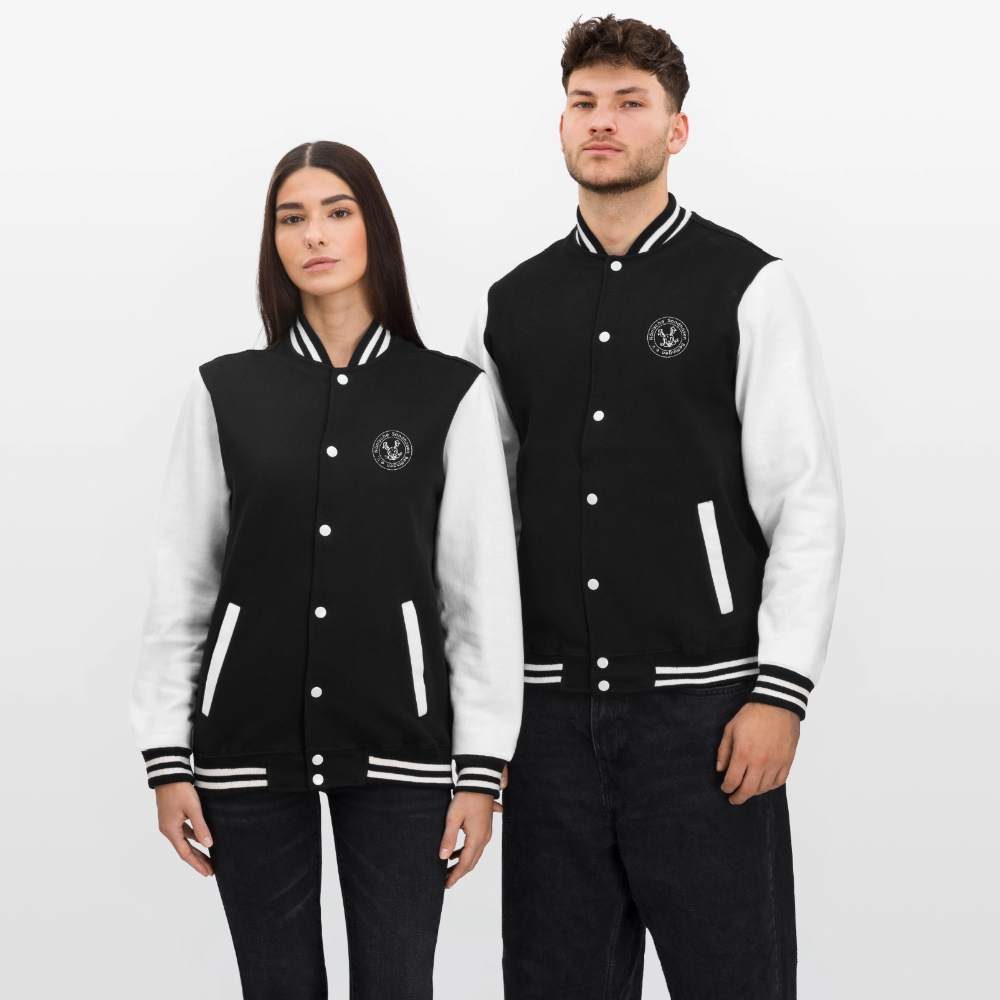 College-Sweatjacke - Schwarz/Weiß