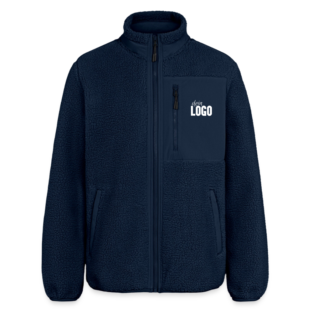 Relaxed Fit Unisex Sherpajacke - Navy