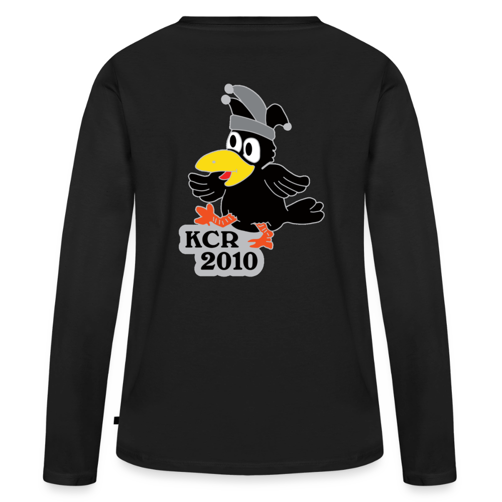Frauen Premium Langarmshirt - Schwarz