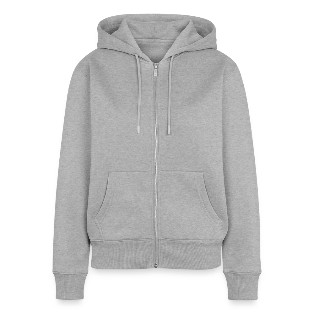 Frauen Premium Kapuzenjacke - Grau meliert