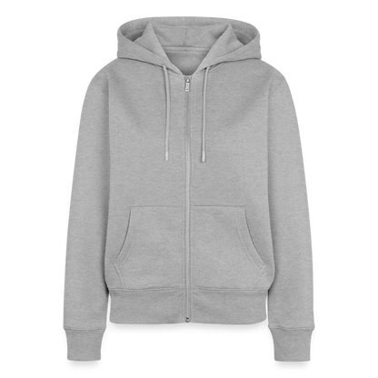 Frauen Premium Kapuzenjacke - Grau meliert