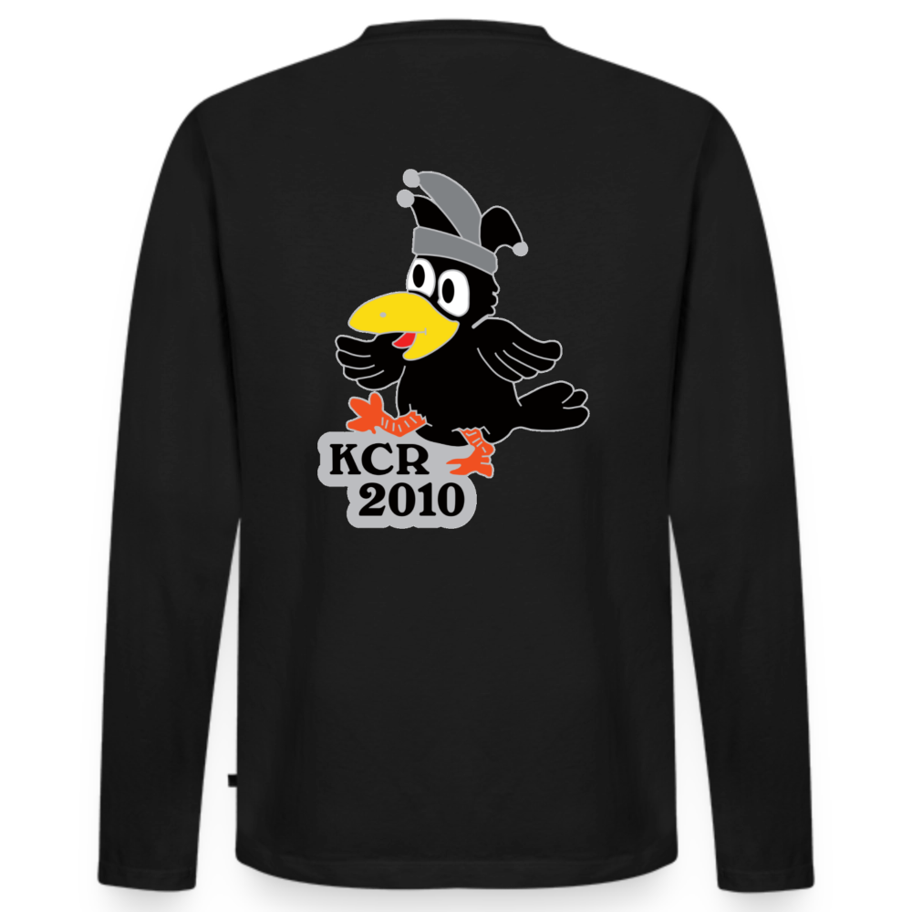 Männer Premium Bio Langarmshirt - Schwarz