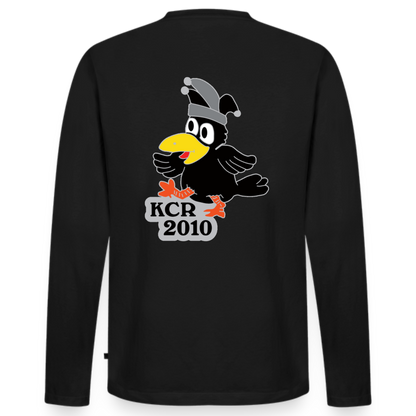 Männer Premium Bio Langarmshirt - Schwarz