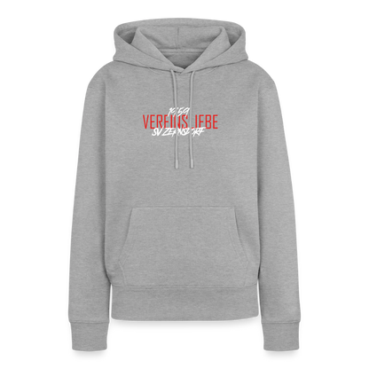 Frauen Premium Hoodie - Grau meliert