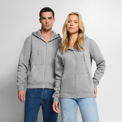 Männer Premium Kapuzenjacke - Grau meliert