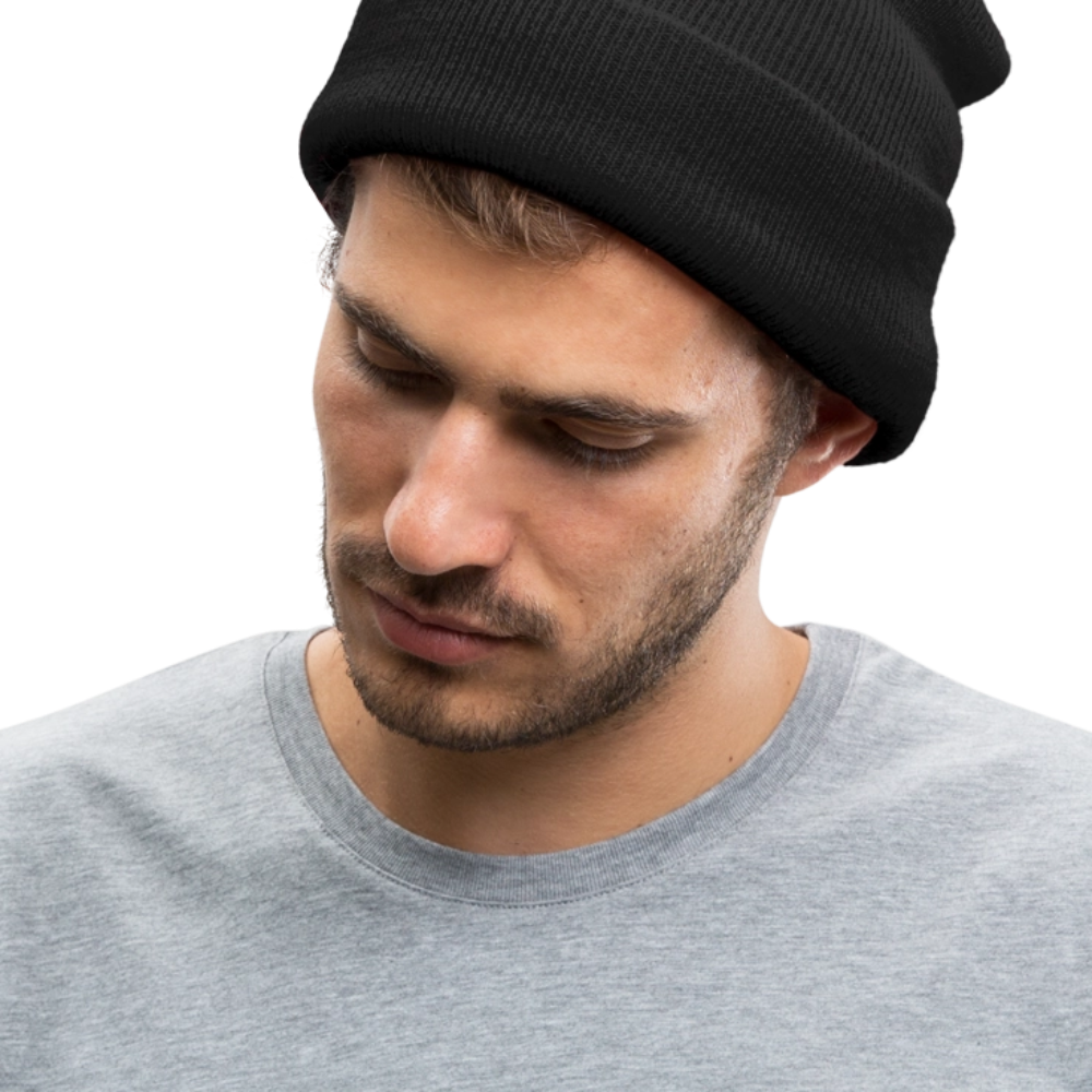 Bestickte Wintermütze - Schwarz